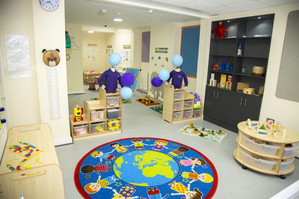 Safe play room at Bright Swans Day Nursery setting in Birmingham